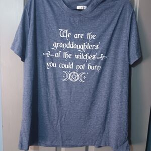 Graphic Tee — We Are the Granddaughters Of Witches (Blue)
